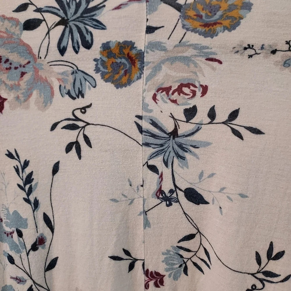 American Rag Cream Floral Short Sleeve Chiffon Overlay Shirt in Size 0X - Picture 10 of 12